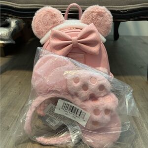 Pink Kids Backpack with Ears and Bow